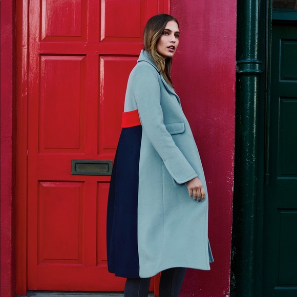 🏷 New Boden Farleigh blue wool coat US 8 petite - Picture 2 of 8